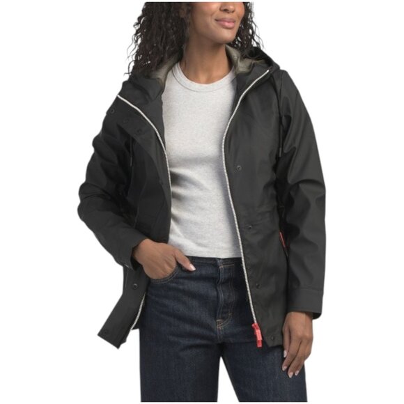 HUNTER Short Rubberized Rain Coat - Picture 1 of 2